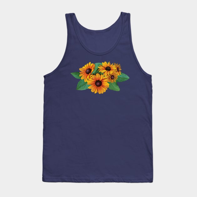 Daisies - Golden Yellow Gerbera Daisies Tank Top by SusanSavad